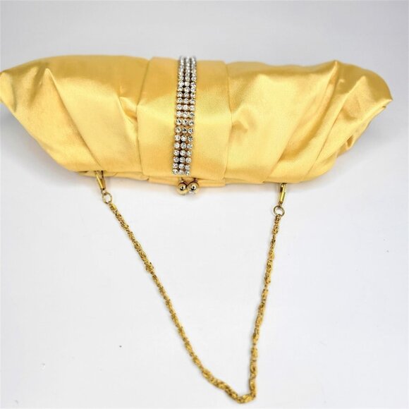 Gold Yellow rhinestone Clutch Purse - Picture 4 of 7